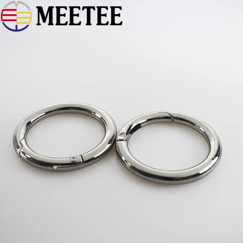 2 шт. Meetee 38 мм сумка круглый кольцо Пряжка металлические серебряные пакеты для