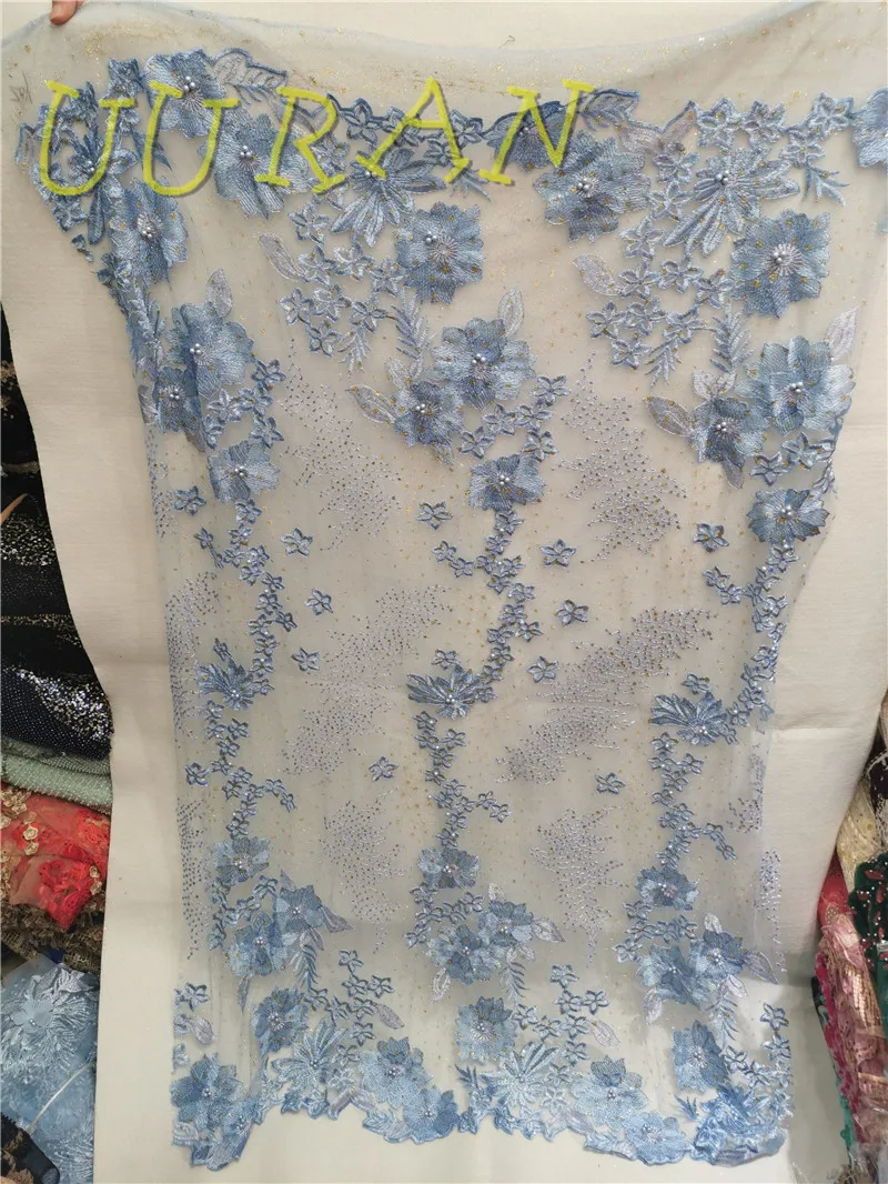 

Блестящая вышитая кружевная ткань, распродажа, африканская фатиновая кружевная ткань, сетчатый блестящий материал для вечернего платья с б...