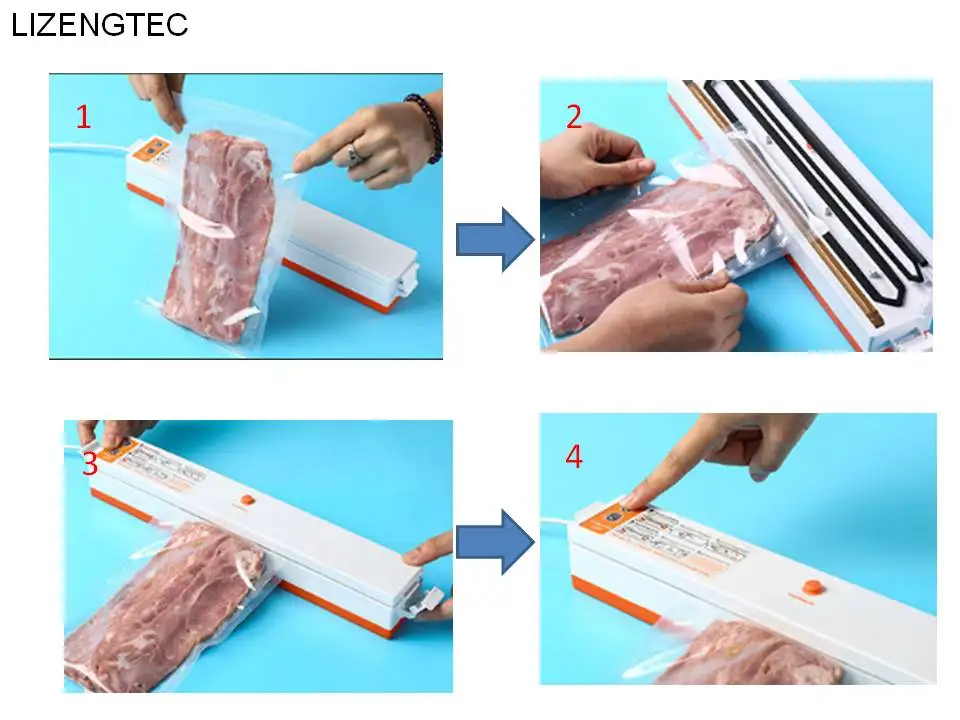 Бесплатная доставка LIZENGTEC Многофункциональный вакуум закаточная машина для