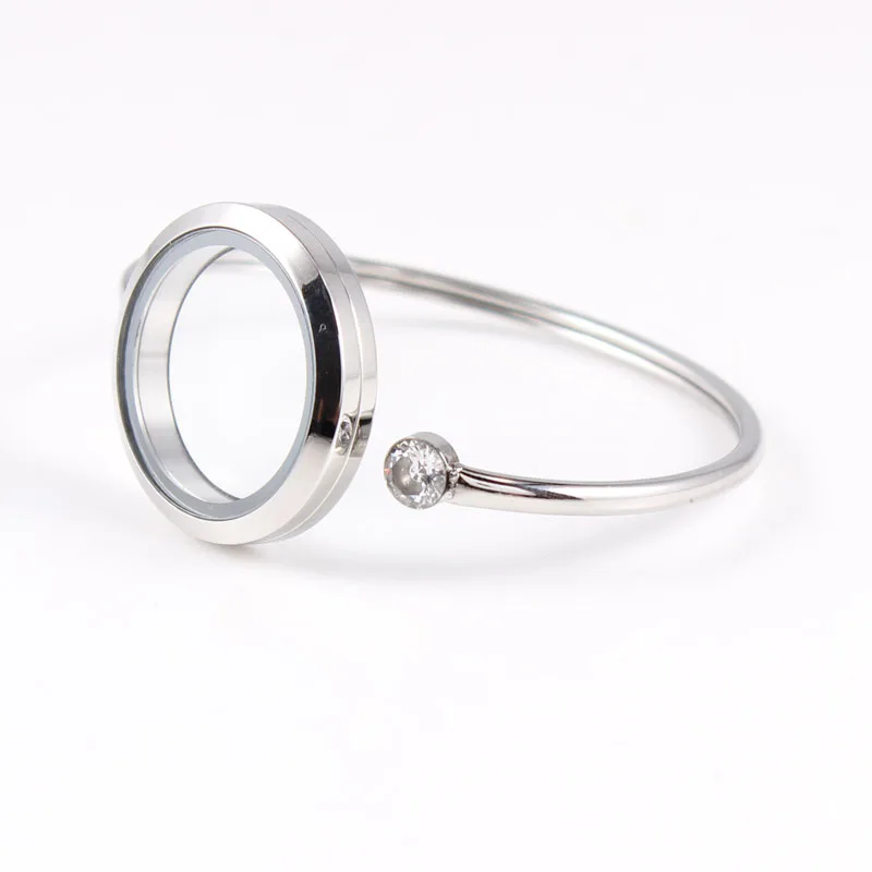 2017 Круглый Серебряный кулон из нержавеющей стали браслет 20 мм 25 30 Плавающий Шарм