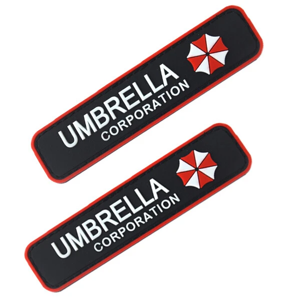 2 шт. бейдж UMBRELLA CORPORATION 3D Тактический Патч из ПВХ боевой крючок повязка на руку