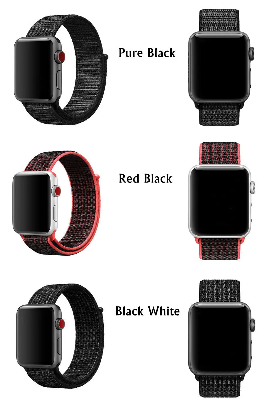 Нейлоновый спортивный ремешок Joyozy, дышащий, для Apple Watch, 38 мм, 42 мм, 40 мм, 44 мм, Легкий тканый ремешок для iwatch, серия 4, 5, 3, 2, 1