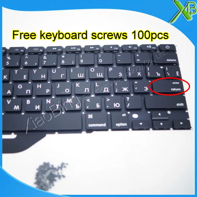 Совершенно новая клавиатура с русской раскладкой для MacBook Pro Retina 15 4 дюйма A1398 +