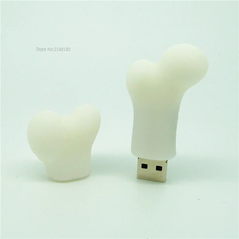 Милые белые собаке кость USB флэш-накопитель 4 ГБ 8 16 оперативной памяти 32 Гб
