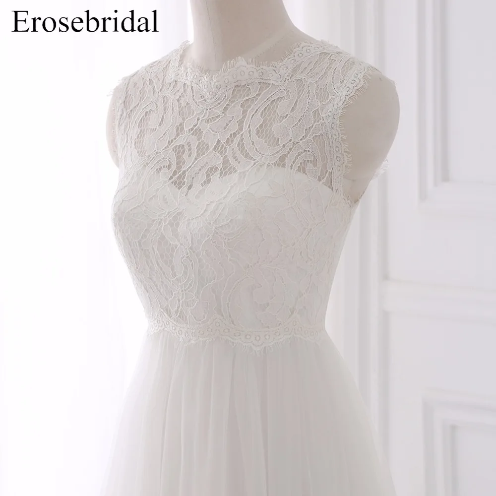 2018 богемное свадебное платье es Erosrbridal простое трапециевидной формы кружевной лиф