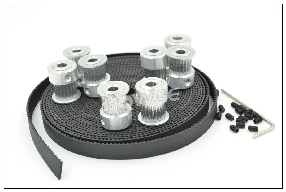 8 шт. зубчатый шкив 20 зубьев 2 ГТ отверстие 5/6 35/8 мм и 5 метров Гт синхронный ремень W