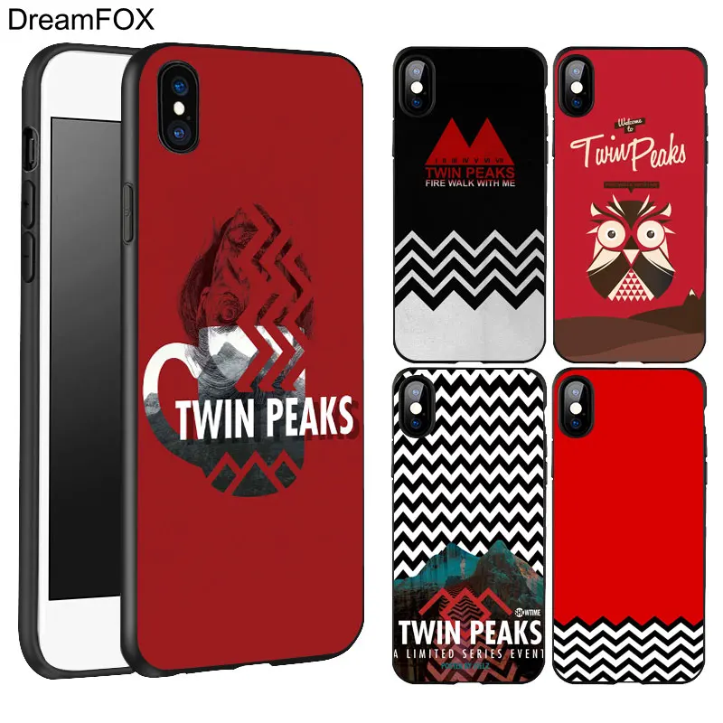 DREAMFOX K250 Твин Пикс Стиль Черный Мягкий ТПУ силиконовый чехол для Apple iPhone 11 Pro XR XS Max X
