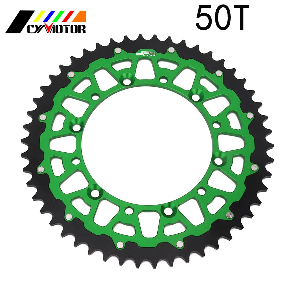 50T Мотоцикл 42-48, 49, 50, 51, сзади звездочки для KAWASAKI KX125 KDX200 KX250 KX500 KX KLX KDX РМЗ 125 200 250 500 - Цвет: 50T