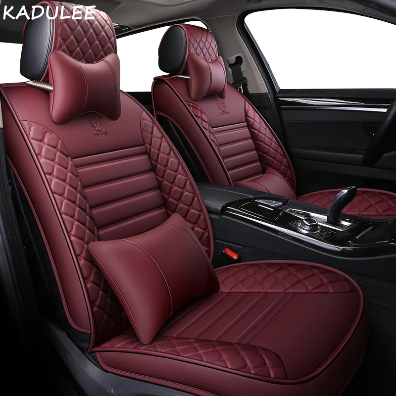 Чехлы для автомобильных сидений KADULEE чехлы из искусственной кожи Dacia Sandero Duster Logan
