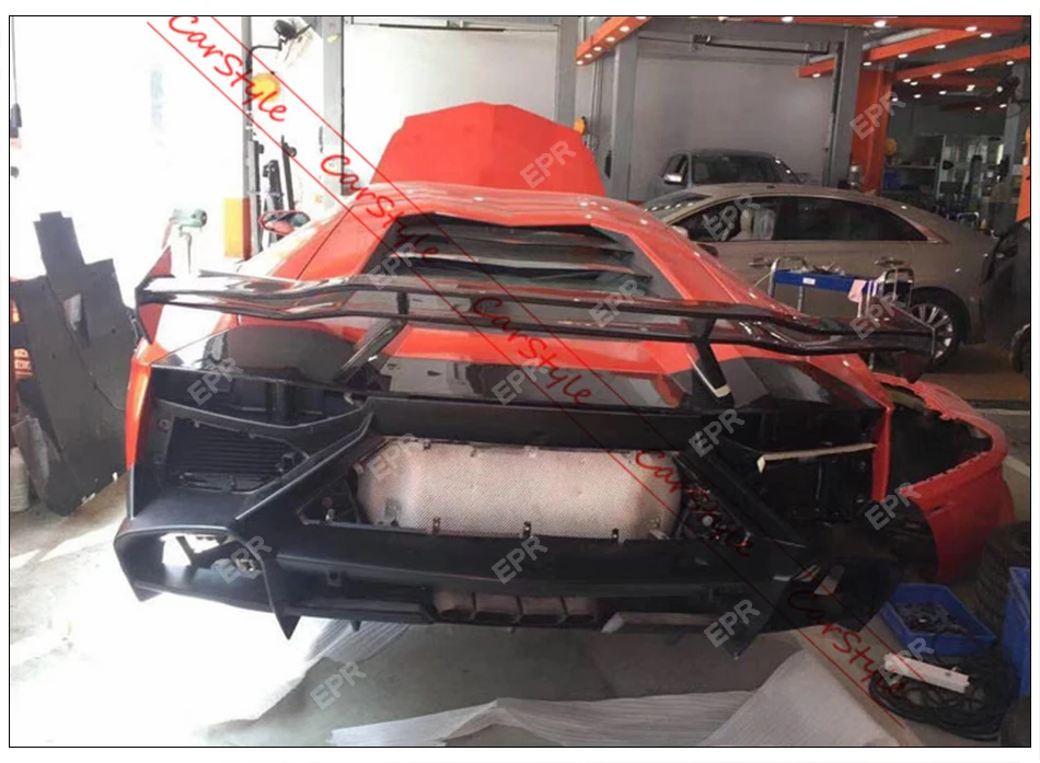 Углеродного волокна заднего крыла для губ LAMBORGHINI Aventador LP700 сглаживатель перепадов напряжения Стиль Тип 3 карбоновый спойлер GT обвес тюнинг Накладка аксессуары