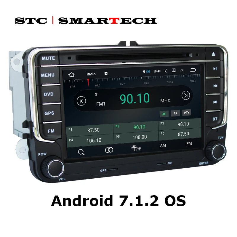 SMARTECH 2 Din Android 7 1 автомобильный DVD gps-навигатор для VW Volkswagen passat b6 golf 5 polo jetta Skoda ГБ ram 16
