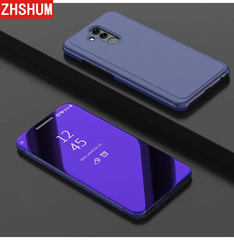 Роскошный защелкивающийся чехол с зеркальным покрытием для huawei mate 20 Pro Lite Honor 10 8X