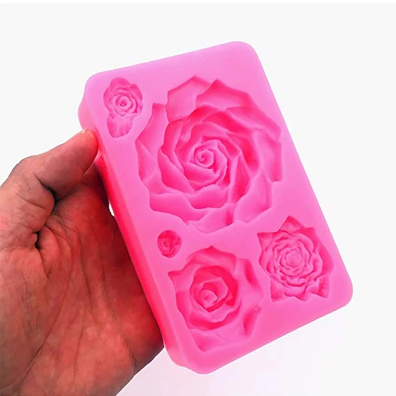 WALFOS Sugarcraft силиконовая форма в виде цветка розы помадка форма для торта шоколадная форма для торта свадебные украшения торта инструменты