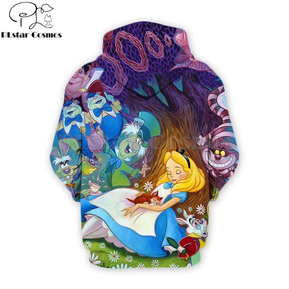 PLstar Cosmos/брендовый костюм, модные мужские/женские толстовки с капюшоном, уличная куртка с 3D принтом Алисы в стране чудес