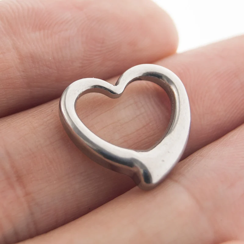 Подвески RISUL в форме сердца из нержавеющей стали золотого цвета 5 шт. подвески