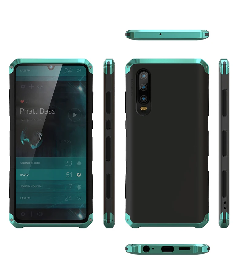 Ударопрочный защитный чехол для huawei P30 Pro, чехол из жесткого ТПУ, роскошная металлическая рамка, задняя крышка для телефона huawei P30Pro, чехол s, защита