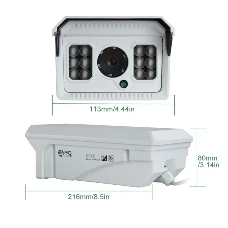 Jooan 1200TVL Sony CCD CCTV Камера хорошего ночного видения Водонепроницаемый безопасности