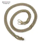 Сменная металлическая цепочка для сумок, 10 шт.лот, 120 см, сумка через плечо, ручка из античной бронзы, сделай сам, ремешок для сумок, аксессуары, фурнитура, золото