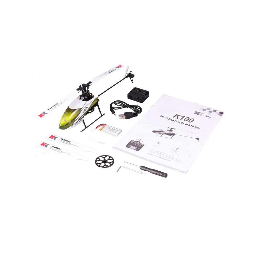 Wltoys XK K100 6CH 3D 6G System Remote Control Toy Brushless Motor RC Helicopter BNF Compatible With FUTABA S-FHSS VS V977