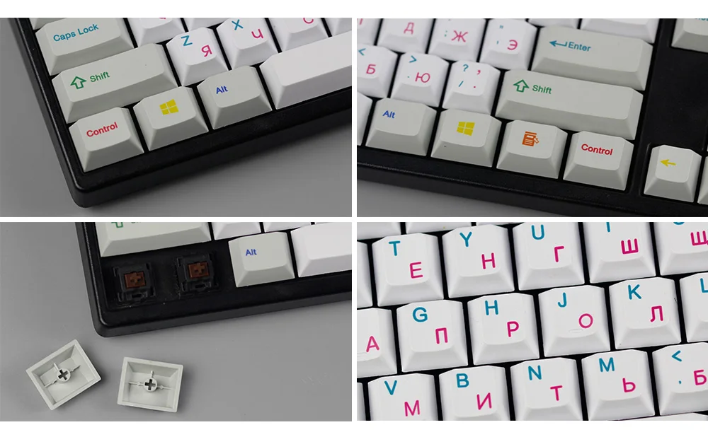 153 клавиш pbt keycap dye subbed 2u 1,75 u shift iso ключи для cherry mx механическая клавиатура полный набор русский keycap