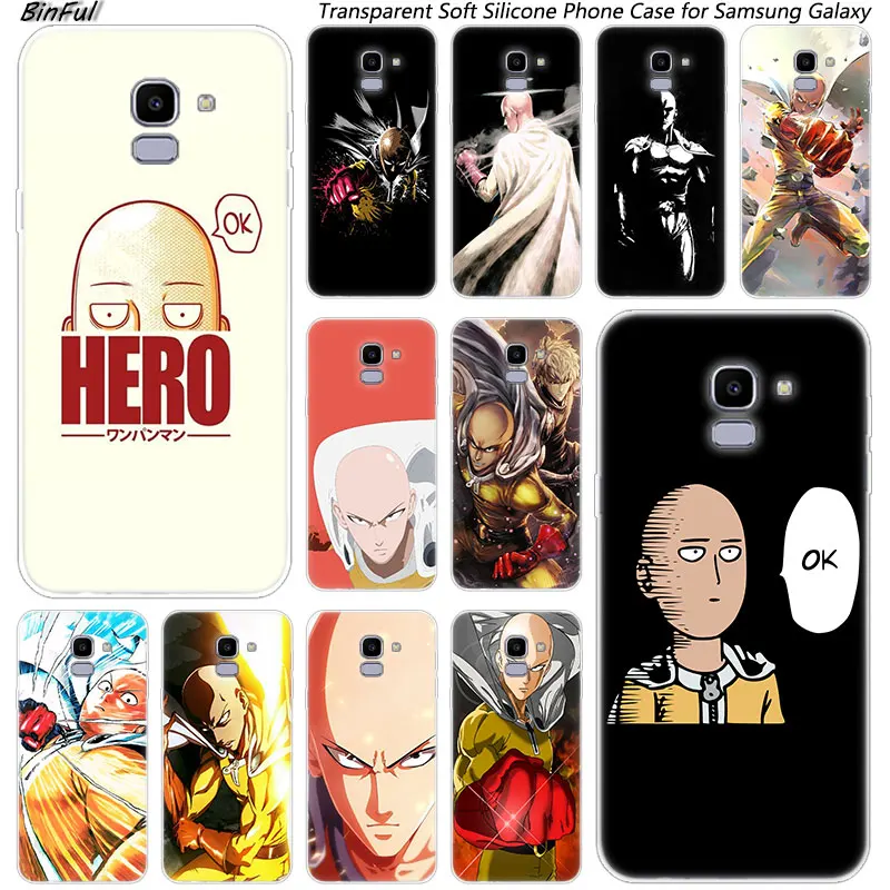 Горячая Распродажа! Сайтама one punch man Мягкий силиконовый чехол для Samsung Galaxy J8 J6 J4 2018