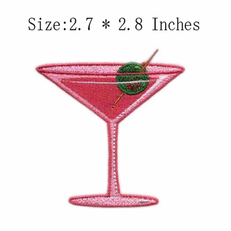 

cocktail 2.7"wide embroidery patch for 2016 patch/wine/party