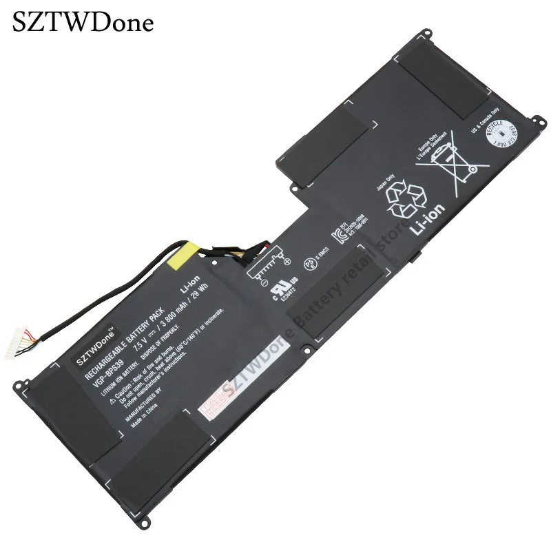 SZTWDone BPS39 Аккумулятор для ноутбука SONY VAIO Tap 11 VGP SVT11213CGW SVT11215CGB/W SVT11215CW SVT11213CXB