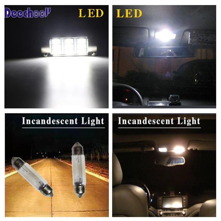 Светодиодные лампы Canbus C5W C10W 43/ 41/39/36/31 мм 9SMD 5630 гирлянда для внутреннего