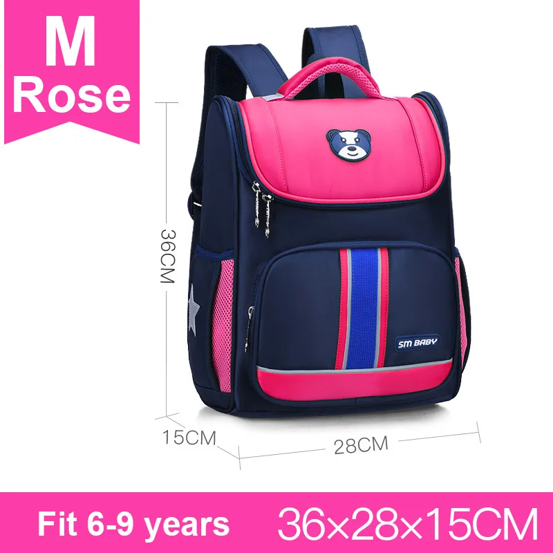 571-2 medium Rose Модный милый медведь, звезда в стиле пэчворк, для девочек и мальчиков, для детей, для начальной школы, рюкзак, школьные сумки для детей, подростков, студенческие рюкзаки - Цвет: 571-2 medium Rose