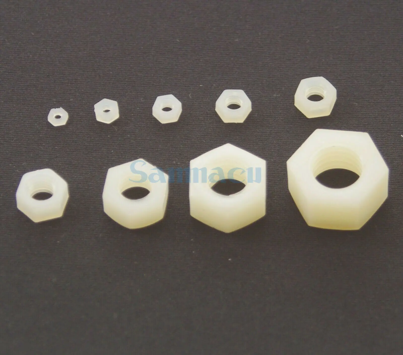 

M2/M2.5/M3/M4/M5/M6/M8/M10/M12/M14/M16 Full Nylon Plastic Hex Nuts