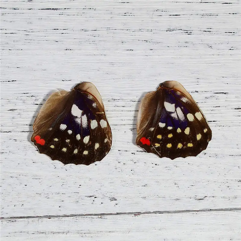 DoreenBeads Настоящее крыло бабочки одежды DIY ремесло поставка фиолетовый 4,7 см x 3,2 см(1 7/" x1 2/8")-3,6 см x 3,2 см(1 3/" x1 2/8"), 1 шт