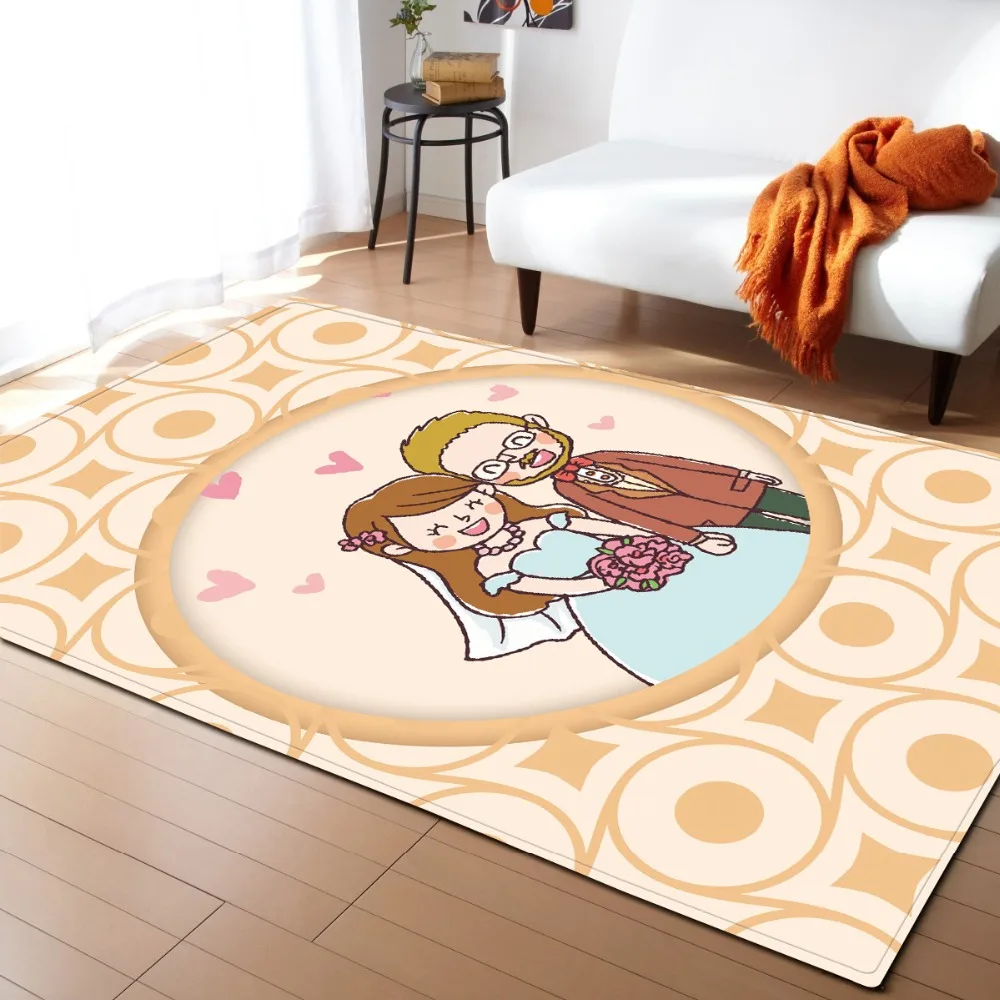 3D романтические парные коврики подарки на день Святого Валентина для спальни