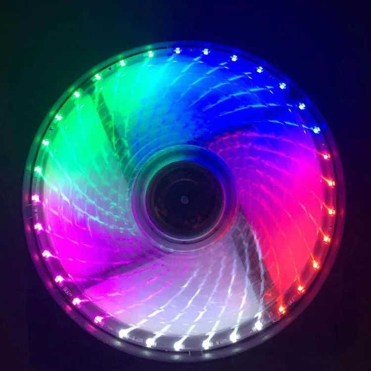 33LED Multicolor 1 шт. чехол для компьютера вентилятор 120 мм 33 светодиодный бесшумный вентилятор Радиатор охлаждения для компьютера чехол s, кулеры для процессора и радиаторы Ультра тихий - Цвет лезвия: 33LED Multicolor