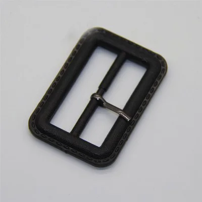 black with needle 10 шт. черный кофе ветровка пальто поясная пряжка кожаный ремень Кнопка прямоугольная Одежда Аксессуары для пряжки ремня C055 - Цвет: black with needle