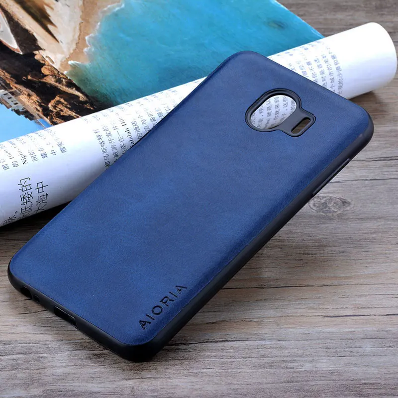 Чехол для samsung j4 j6 j7 prime plus j3 2018 j2 pro j5 2016 coque роскошный винтажный кожаный чехол