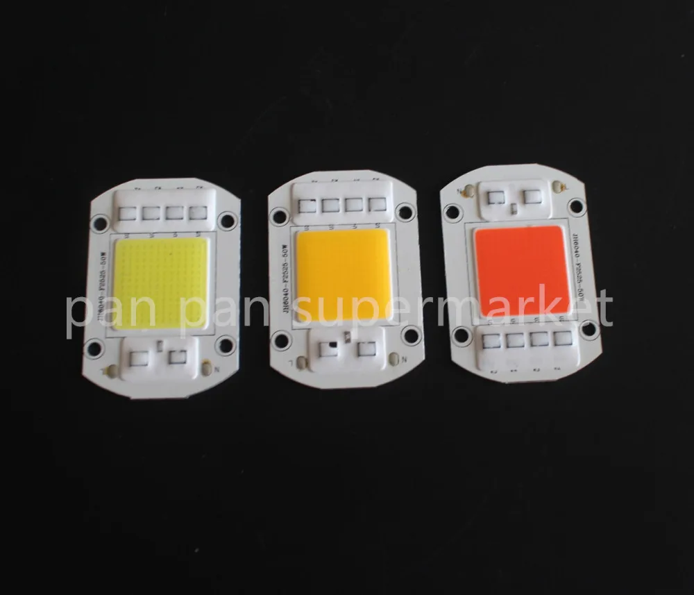 1 комплект LED COB Grow white теплый полный спектр белого чипа + Отражатель объектива 50 Вт