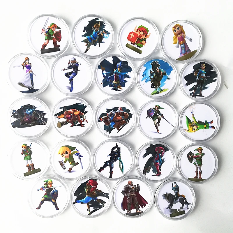 Full Data 24Pcs/set Zelda Breath for the Wild Game NFC Card Of Amiibo Collection Coin Ntag215 New Young Link Link's Awakenin