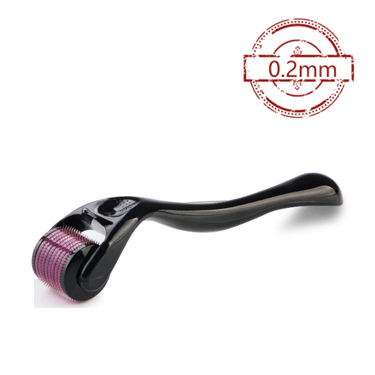 black purple 0.2 mm Microneedle Mezoroller DRS 540 Дерма ролик микро иглы дермароллер титановый уход за выпадением волос инструмент для ухода за кожей лица - Цвет: black purple 0.2 mm