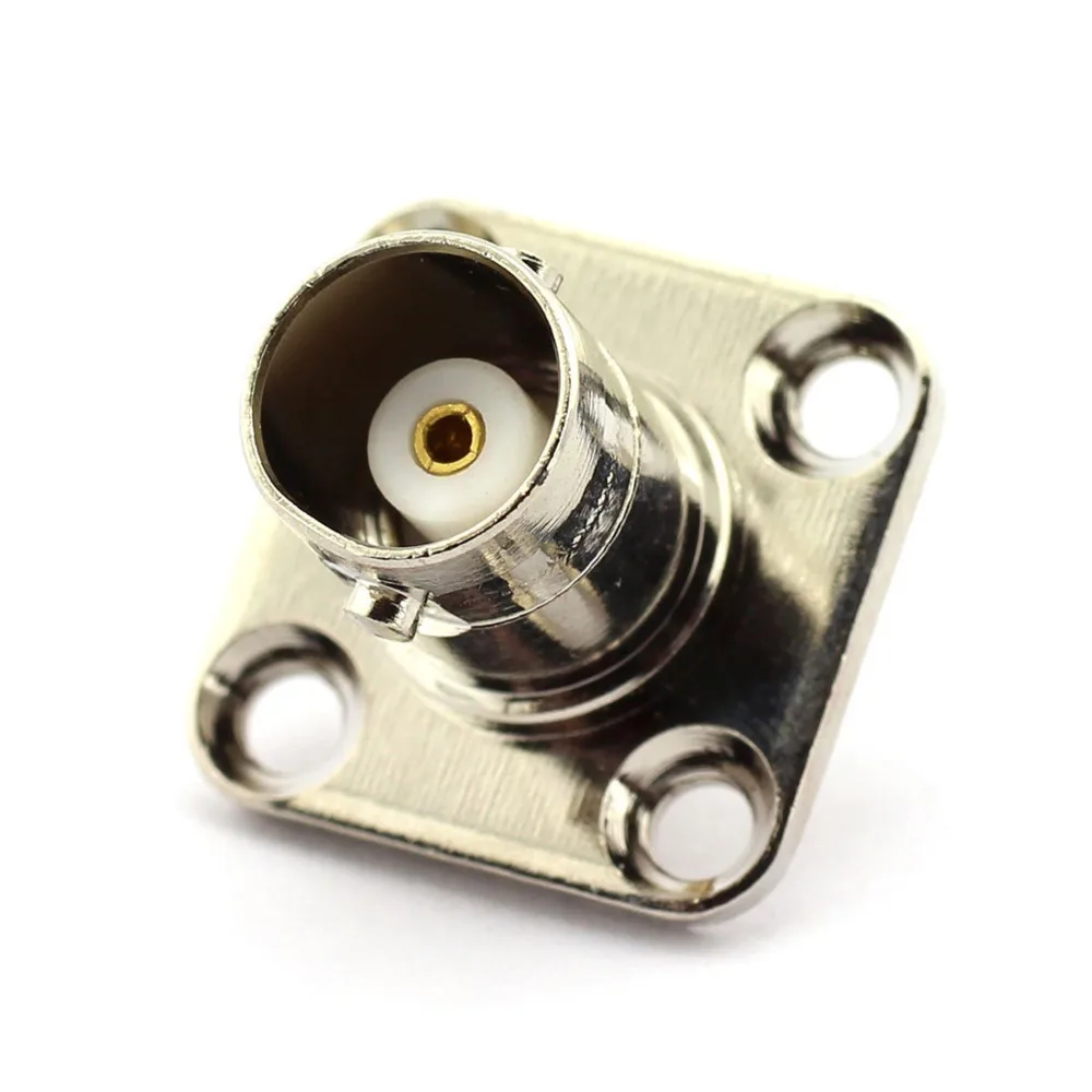 BNC Женский 4 отверстия Панель Крепление припоя Разъем RF коаксиальный адаптер