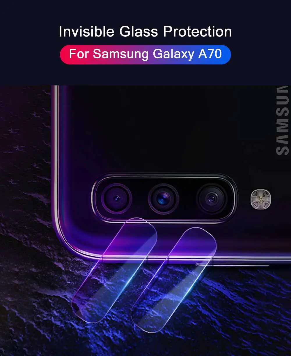 2 шт. Защитное стекло для объектива samsung Galaxy A70 A50 A40 A30 A20 M20 защитная пленка из закаленного стекла
