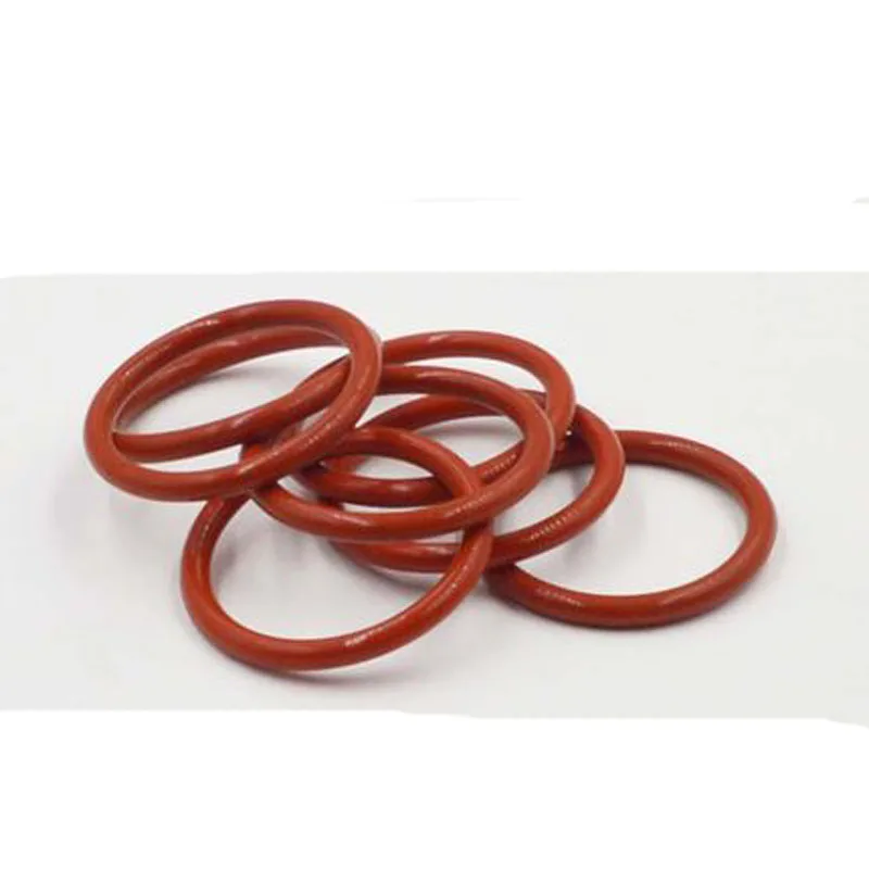 

3pcs 4mm Wire diameter Red silicone waterproof ring Seal O-ring High temperature resistance 95mm-145mm Outer diameter