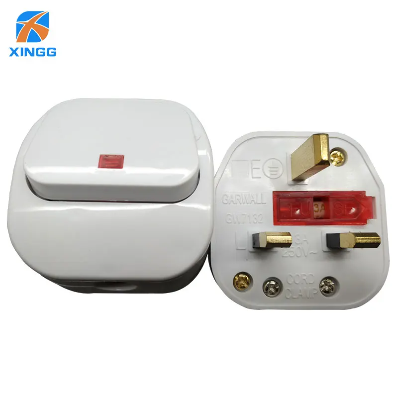 250V 13A AC Power UK Plug 3 Pin Switch Male электрическая розетка плавленое соединение шнур защита