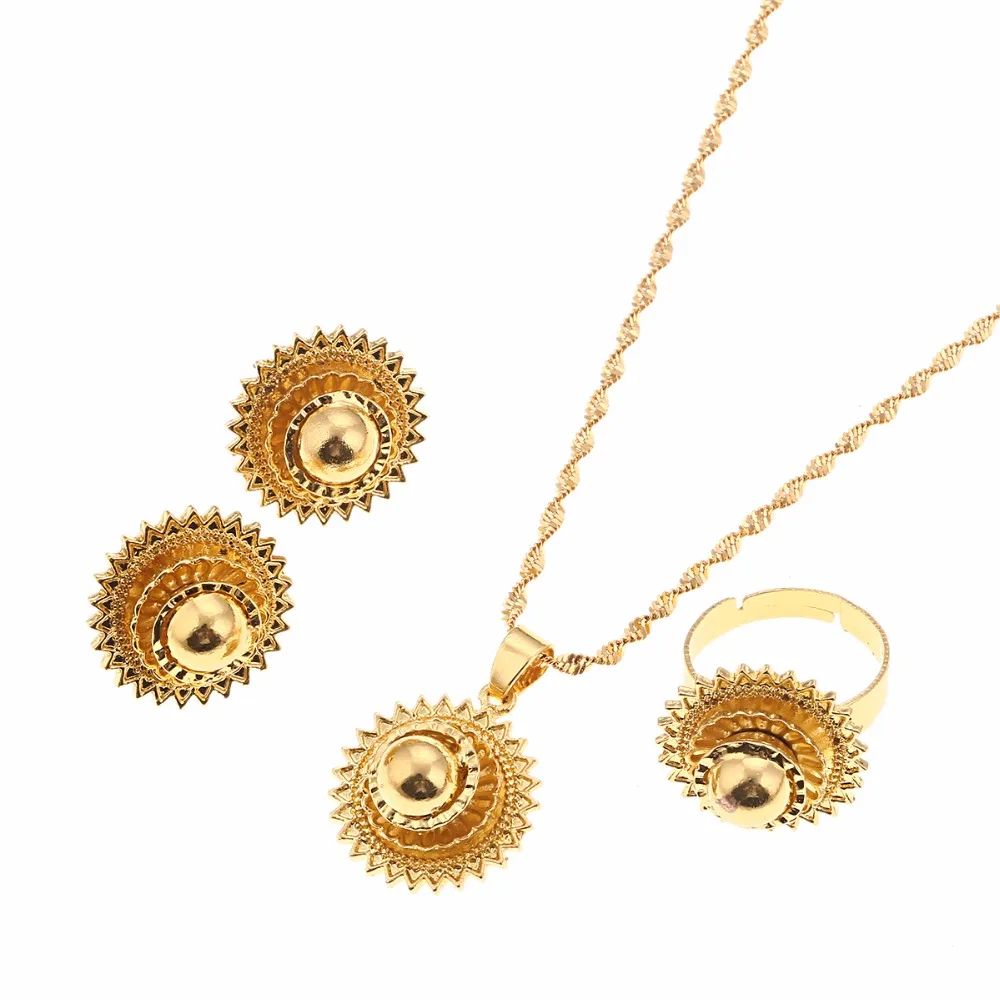 Оптовая продажа акция ювелирные наборы в эфиопском стиле изделия для невесты