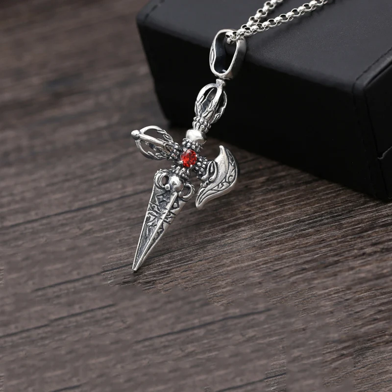 Цепочка с подвеской в виде Будды из серебра 100% пробы|women jewelry|statement necklacependant necklace |