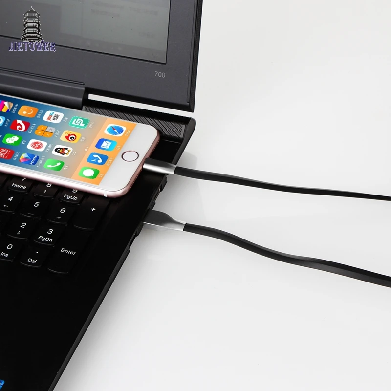 50 шт./лот плоский Лапша 3D 2A цинковый сплав USB 3 1 Type C кабель быстрое зарядное