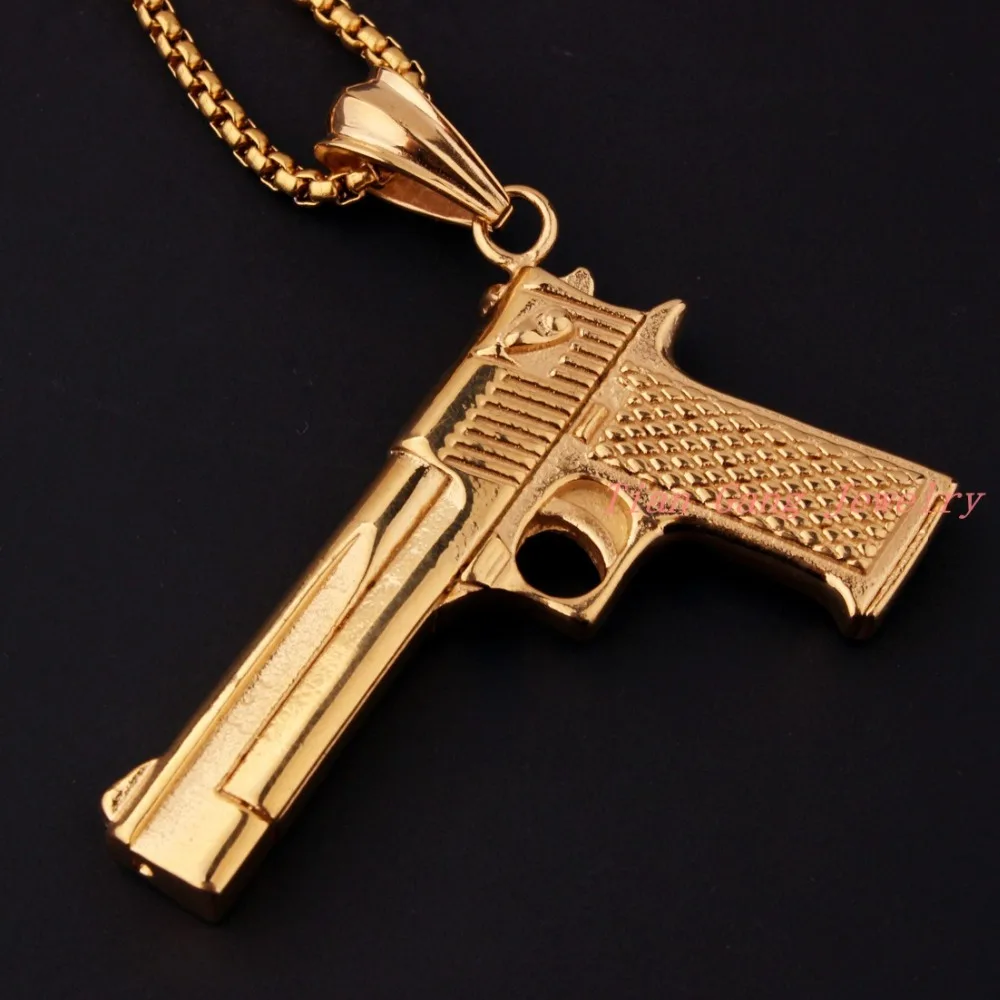 Золото/черный/серебро на выбор мода мини пушка ожерелье ювелирные изделия из