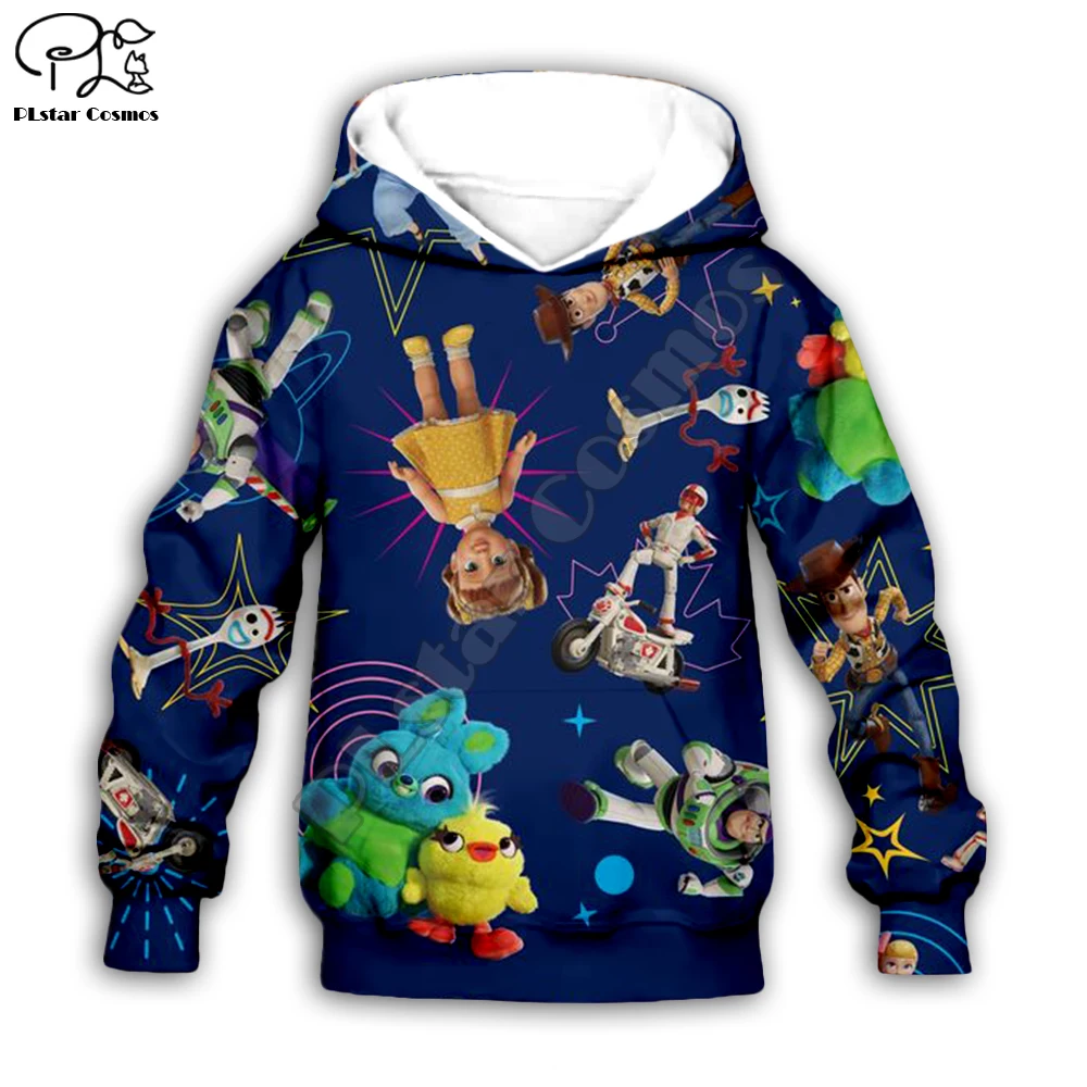 Детский комплект с 3d толстовкой с капюшоном Forky Ducky игрушка-кролик 4 collage pinrt, футболка, свитер для мальчиков, штаны с рисунком из мультфильма «Шериф Вуди», «Базз Лайтер»