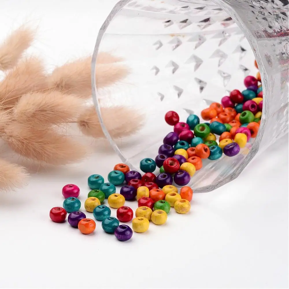 200 шт. круглые бусины без свинца окрашенные 6 мм в ширину 5 высоту отверстие: 1 |