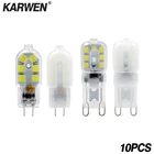 10 шт.лот Светодиодная лампа G4 G9 молочно-прозрачная светодиодная лампа 2 Вт 3 Вт мини-лампа 12 В 220 В 360 Угол луча лампы заменяют галогенные лампы G4