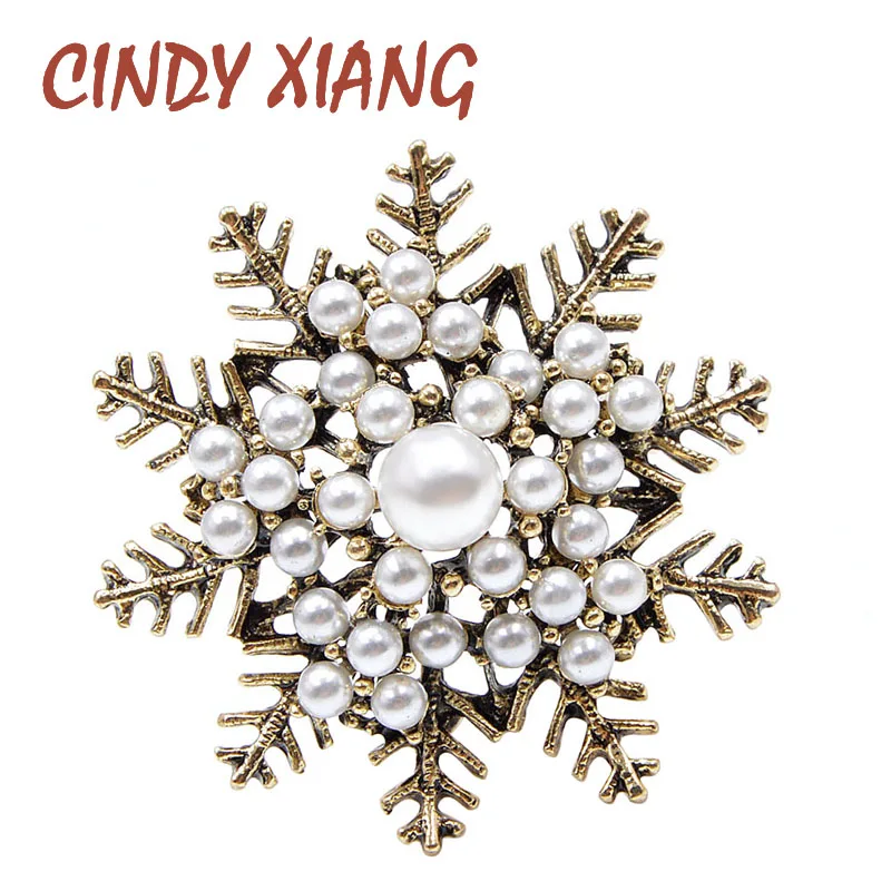 Винтажная женская брошь в виде снежинки CINDY XIANG украшение стиле барокко с